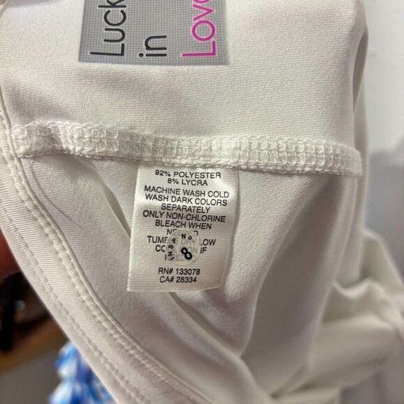 Lucky in Love Women Arctic Blitz Pleated Tennis Skirt Blue White M Pull On Lined - Picture 6 of 6